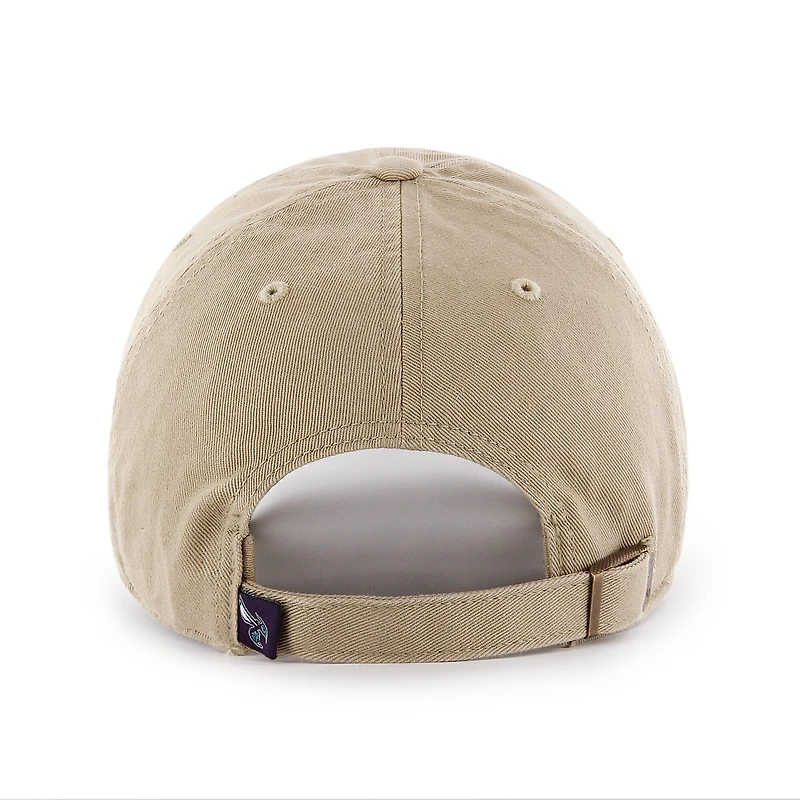 Casquette ajustable kaki Charlotte Hornets Logo Clean Up pour homme