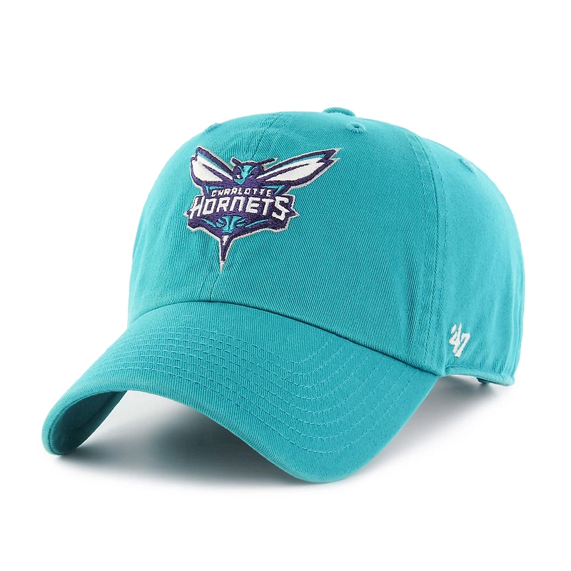 Casquette réglable '47 bleu sarcelle Charlotte Hornets Team Clean Up pour homme