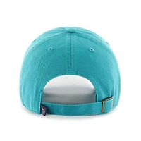 Men's '47 Teal Charlotte Hornets Team Logo Clean Up Adjustable Hat