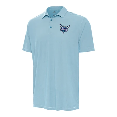 Polo Twine bleu clair Antigua pour homme des Charlotte Hornets