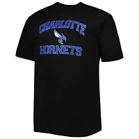 T-shirt noir Charlotte Hornets Big & Tall Heart Soul pour homme
