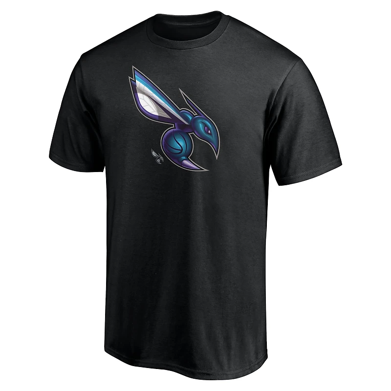 Men's Black Charlotte Hornets Midnight Mascot T-Shirt