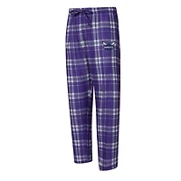 Men's Concepts Sport Purple/Heather Gray Charlotte Hornets Regulate Long Sleeve T-Shirt & Plaid Pant Set
