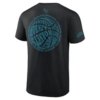 T-shirt noir Charlotte Hornets Basketball Street Collective pour hommes