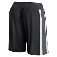 Short en maille emblématique d'arbitre Charlotte Hornets Fanatics noir pour hommes