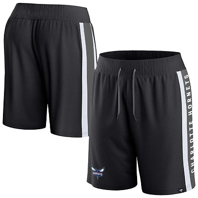 Short en maille emblématique Charlotte Hornets Referee noir pour homme (Fanatics)