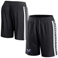 Short en maille emblématique Charlotte Hornets Referee noir pour homme (Fanatics)