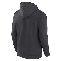Sweat à capuche entièrement zippé pour hommes Fanatics Heather Charcoal Charlotte Hornets Down and Distance