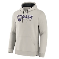 Sweat à capuche premium blanc cassé Charlotte Hornets Crossover Collection Blocked Shot pour homme Fanatics