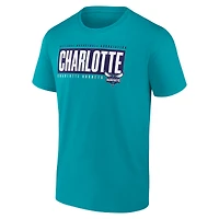 T-shirt Box Out Fanatics pour hommes, bleu sarcelle, Charlotte Hornets