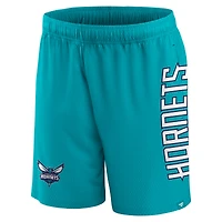 Men's Fanatics Teal Charlotte Hornets Post Up Mesh Shorts