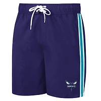Men's G-III Sports by Carl Banks Purple/Teal Charlotte Hornets Sand Beach Volley Swim Shorts