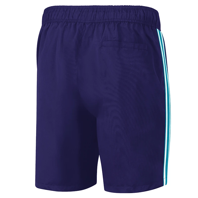 Men's G-III Sports by Carl Banks Purple/Teal Charlotte Hornets Sand Beach Volley Swim Shorts
