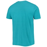 Hommage LaMelo Ball T-shirt trois mélanges Caricature Charlotte Hornets bleu sarcelle chiné pour homme