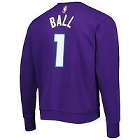 Sweat-shirt Jordan Brand LaMelo Ball pour homme Charlotte Hornets Statement avec nom et numéro