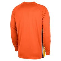 T-shirt de tir à manches longues Jordan Brand Orange Charlotte Hornets 2025/26 City Edition Authentic Pregame Dri-FIT pour homme