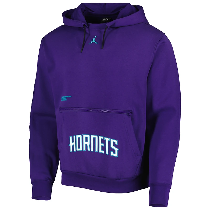 Sweat à capuche Jordan Brand Charlotte Hornets Courtside Statement Edition violet pour homme