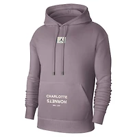 Sweat à capuche Jordan Brand violet Charlotte Hornets Courtside Statement Edition pour homme