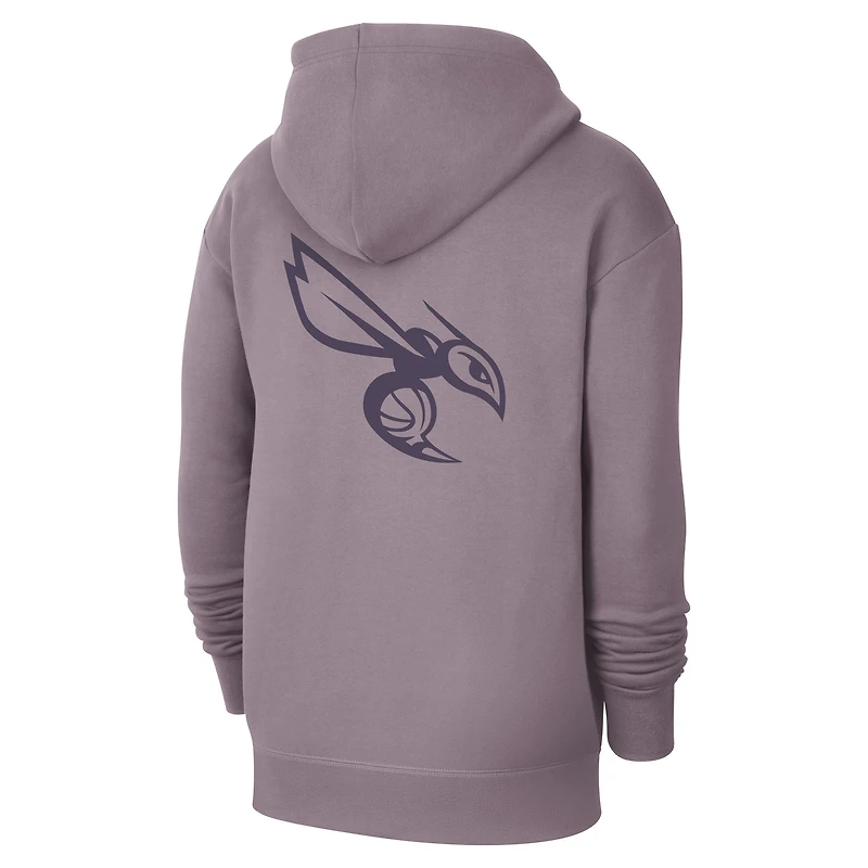Men's Jordan Brand Purple Charlotte Hornets Courtside Statement Edition Pullover Hoodie
