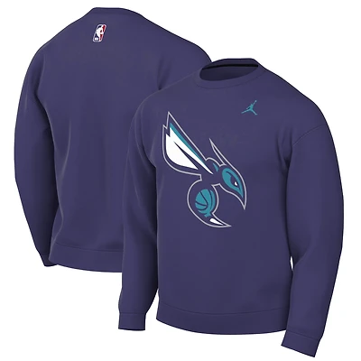 Sweat-shirt Jordan Brand violet Charlotte Hornets Statement Edition pour homme