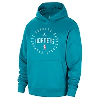 Men's Jordan Brand Teal Charlotte Hornets 2024/25 Spotlight On-Court Practice Performance Pullover Hoodie