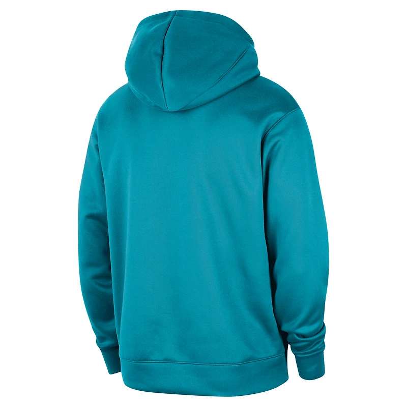 Men's Jordan Brand Teal Charlotte Hornets 2024/25 Spotlight On-Court Practice Performance Pullover Hoodie