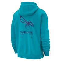 Sweat à capuche Jordan Brand Teal Charlotte Hornets Courtside Club pour homme