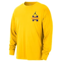 Men's Jordan Brand  Yellow Charlotte Hornets 2025/26 City Edition Remix Essential Logo Long Sleeve T-Shirt