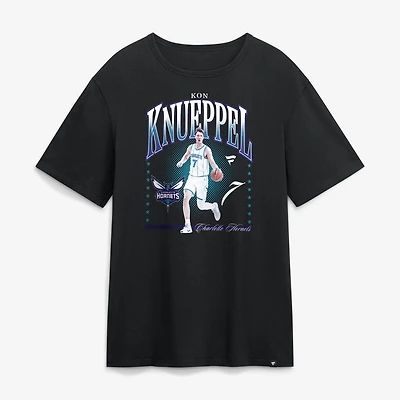 Men's Kon Knueppel Black Charlotte Hornets Hype T-Shirt