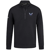 Pull noir à fermeture éclair quart de tour pour homme Levelwear Charlotte Hornets Accolade Cushion