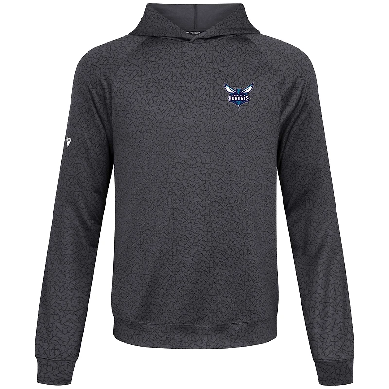 Sweat à capuche noir Challenger Charlotte Hornets Levelwear pour homme
