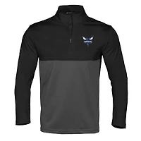 Haut noir à fermeture éclair quart de tour pour homme des Charlotte Hornets Levelwear