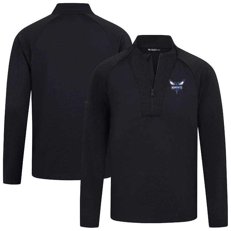 Haut noir à fermeture éclair quart de tour pour homme Levelwear Charlotte Hornets Volley