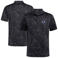 Polo noir Charlotte Hornets Whisper pour homme Levelwear