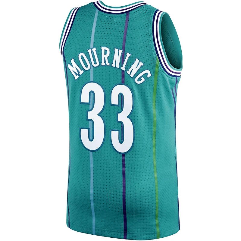Maillot Swingman Mitchell & Ness Alonzo Mourning Charlotte Hornets 1992/93 Hardwood Classics pour hommes