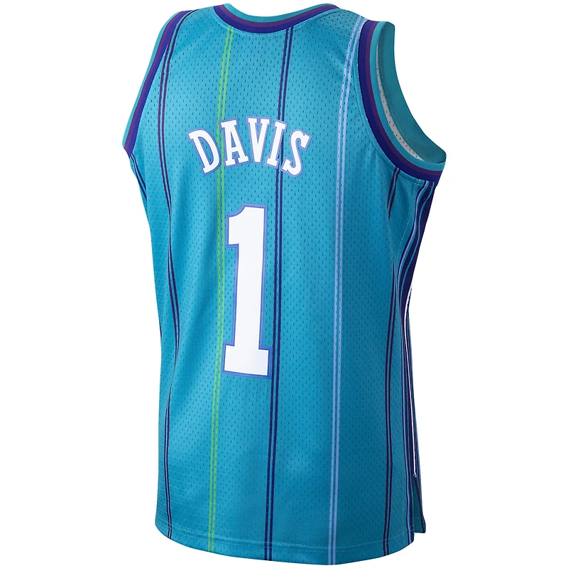 Maillot Swingman Mitchell & Ness Baron Davis Sarcelle Charlotte Hornets 1999/00 Hardwood Classics pour hommes