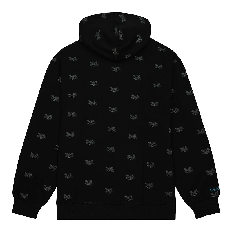 Sweat à capuche imprimé intégral Mitchell & Ness Charlotte Hornets Hardwood Classics pour hommes