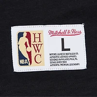 Men's Mitchell & Ness Black Charlotte Hornets Hardwood Classics Felt Applique Slub T-Shirt