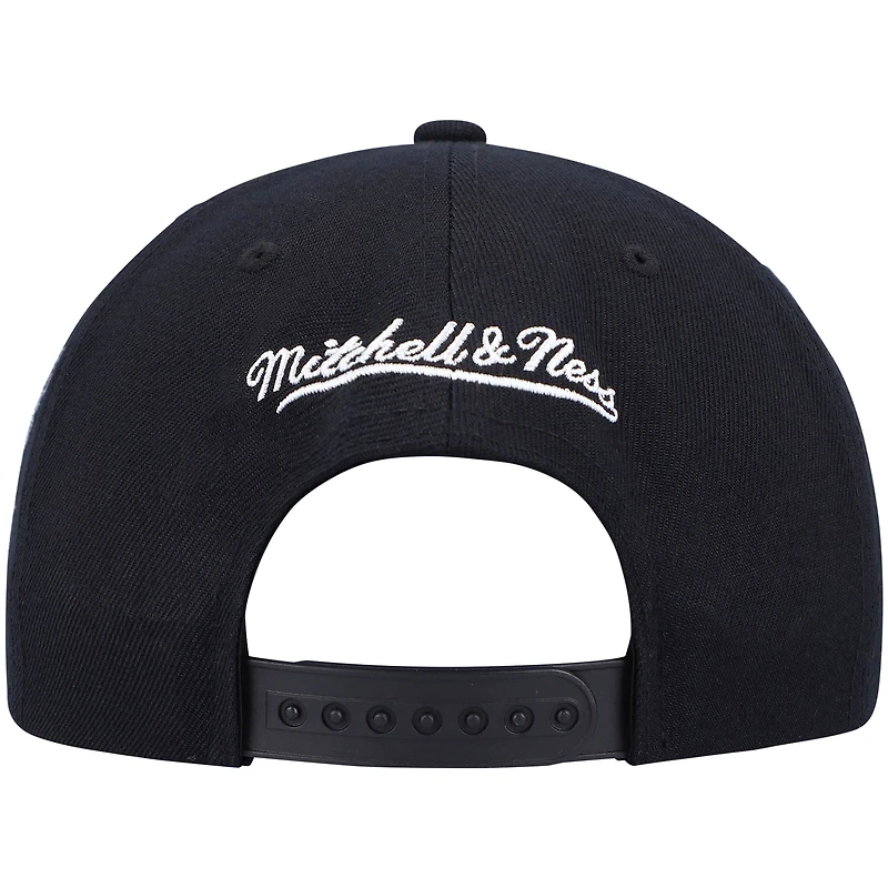 Casquette Snapback Charlotte Hornets Hardwood Classics Script 2.0 noire Mitchell & Ness pour hommes