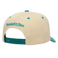 Casquette snapback Mitchell & Ness pour homme, couleur crème/bleu sarcelle, Soul Legacy Defined Pro Crown des Charlotte Hornets
