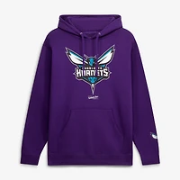 Men's Mitchell & Ness  Purple Charlotte Hornets Fleece Hoodie