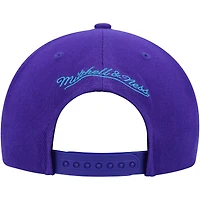 Men's Mitchell & Ness Purple Charlotte Hornets Side Core 2.0 Snapback Hat