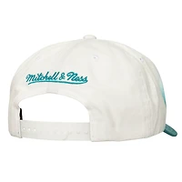 Men's Mitchell & Ness  Teal/White Charlotte Hornets Dip Dye Pro Crown Adjustable Hat