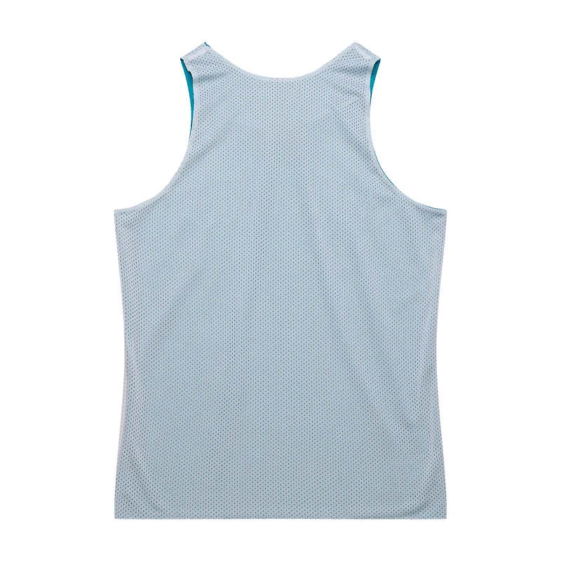 Maillot d'entraînement réversible en maille Hardwood Classics pour homme Mitchell & Ness Teal/White Charlotte Hornets