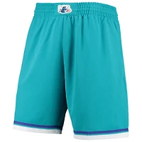 Mitchell & Ness Teal Charlotte Hornets 1992 Hardwood Classics 75e anniversaire Swingman Shorts pour hommes
