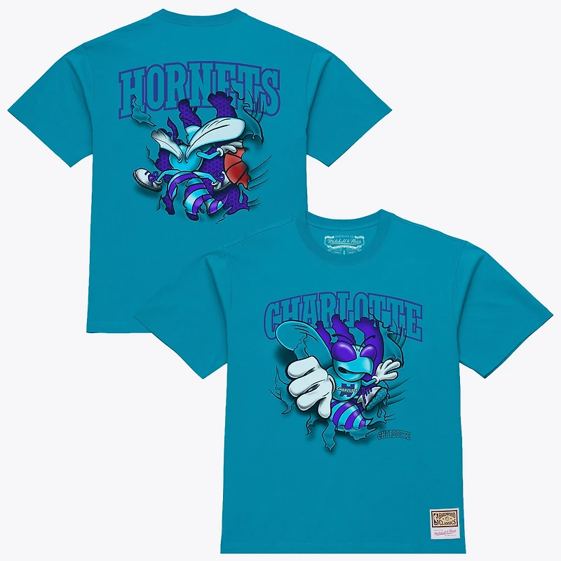 T-shirt Mitchell & Ness Breal Charlotte Hornets Breakthrough pour homme