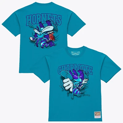 Men's Mitchell & Ness Teal Charlotte Hornets Breakthrough T-Shirt