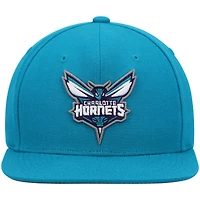 Casquette Snapback Charlotte Hornets Ground 2.0 bleu sarcelle Mitchell & Ness pour homme