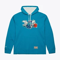 Sweat à capuche thermique léger pour homme Mitchell & Ness Teal Charlotte Hornets Hardwood Classics