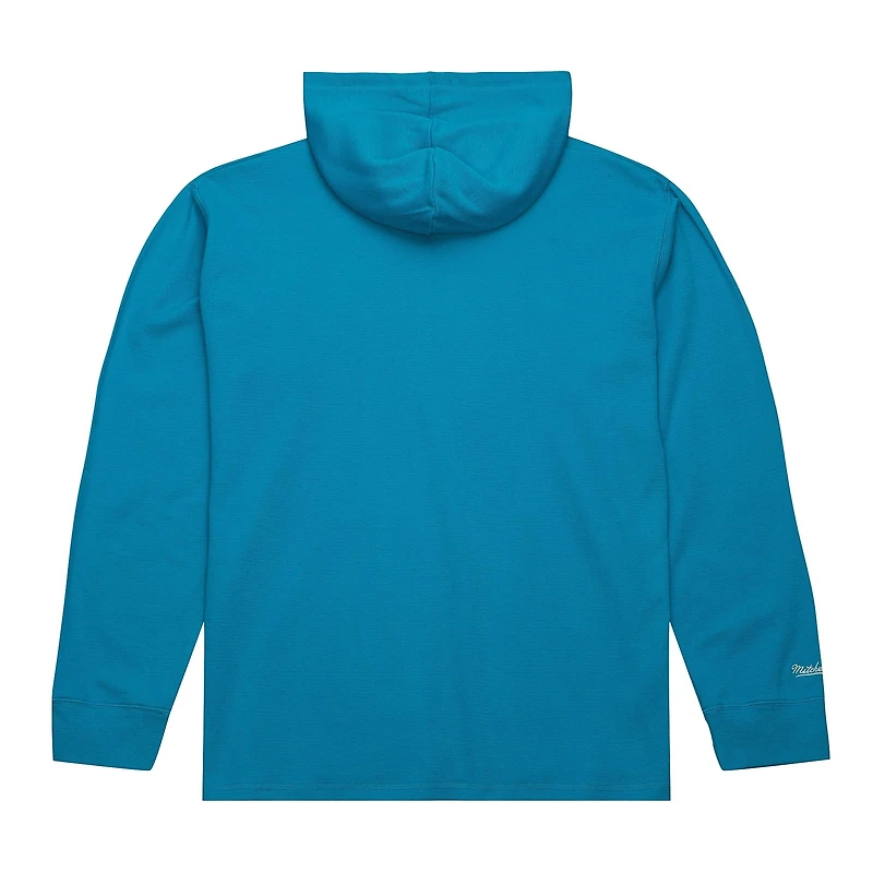Sweat à capuche thermique léger pour homme Mitchell & Ness Teal Charlotte Hornets Hardwood Classics